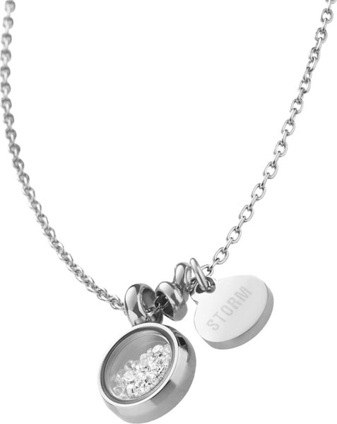Стальное колье с подвеской Storm SJ0011 с кристаллами Swarovski