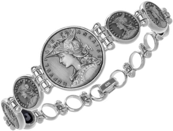 Серебряный браслет ''Монеты'' Style Avenue COINB273-2/M с ониксом