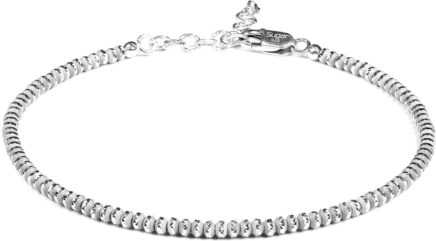 Серебряный браслет Sugar SG03001-BELYJ с эмалью