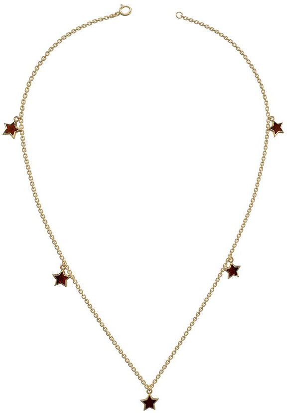 Серебряное колье с подвесками Sun Stone N10010-1ZK с янтарем