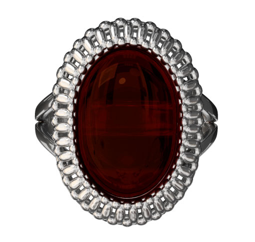 Серебряное кольцо Sun Stone R20011RV с янтарем