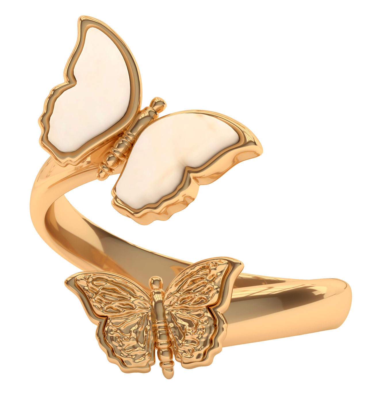 Серебряное открытое кольцо Sun Stone R9118-1ZM с янтарем