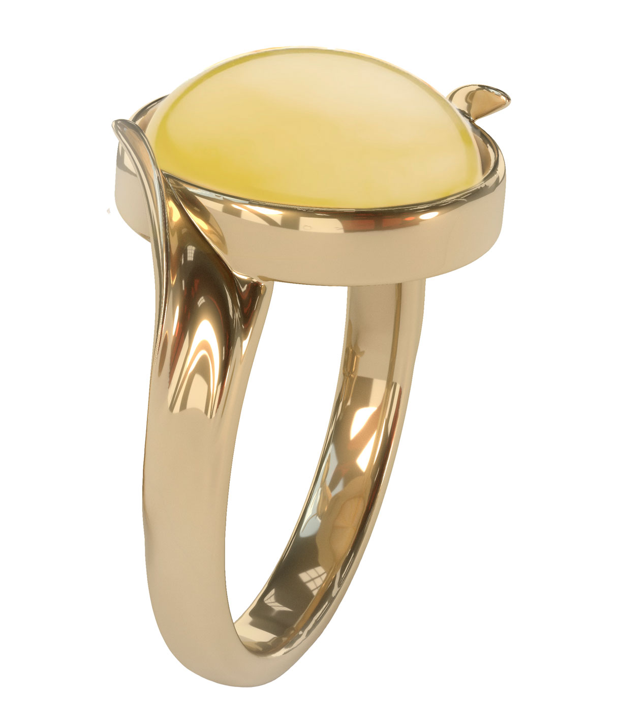 Серебряное кольцо Sun Stone R9222ZM с янтарем