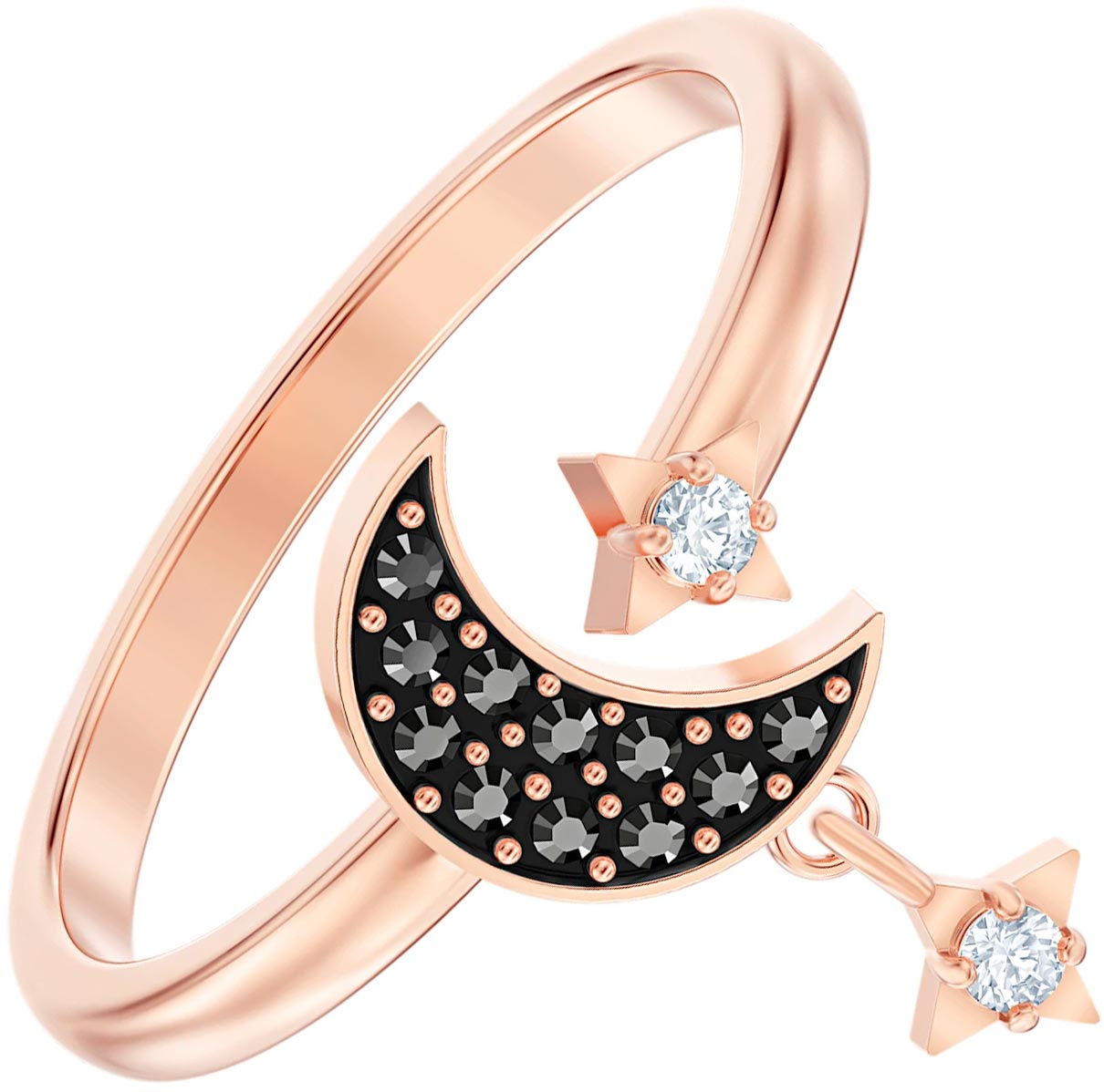 Открытое кольцо ''Луна и звезды'' Swarovski Symbol 5429735