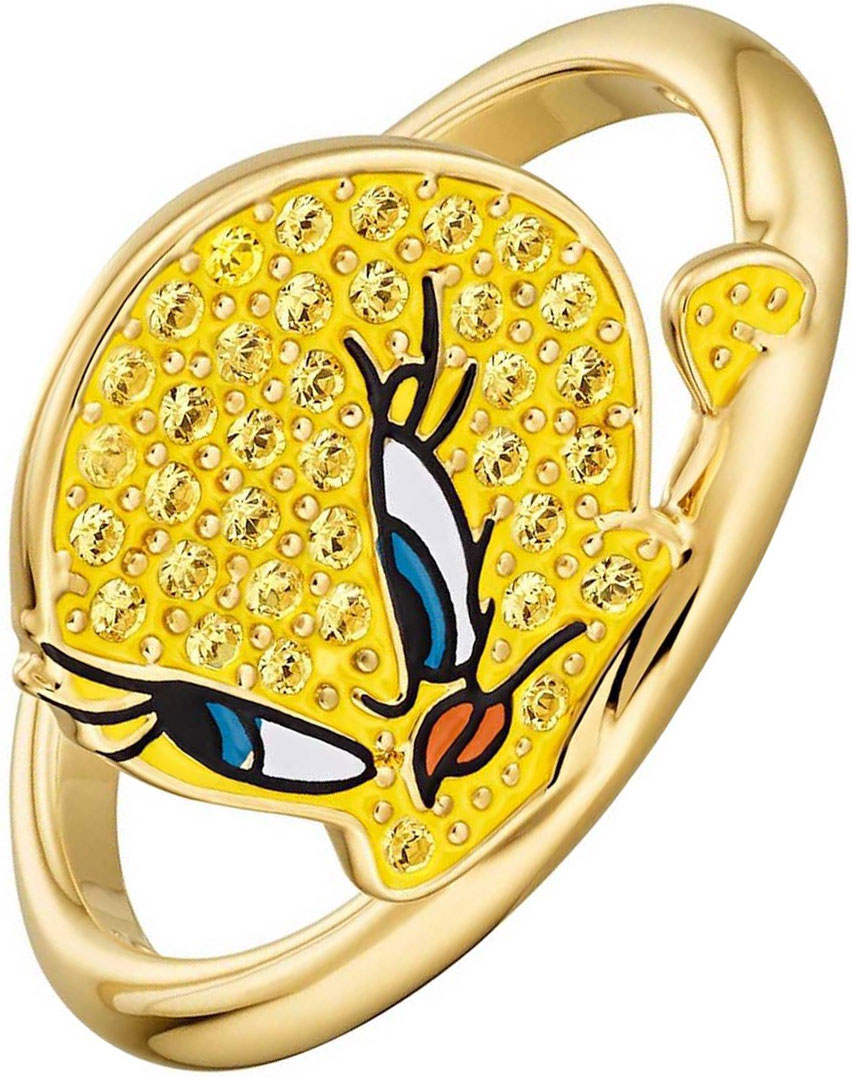 Кольцо ''Твитти'' Swarovski Looney Tunes 5514965 c эмалью
