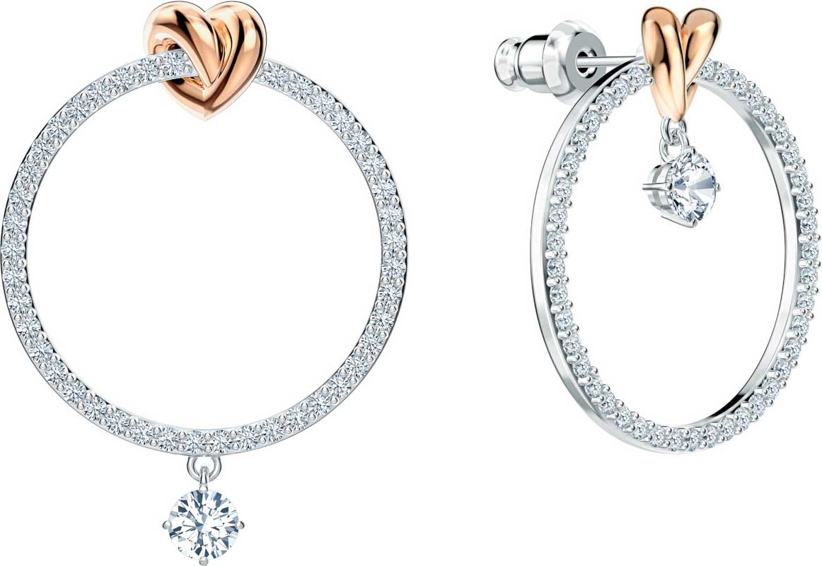 Серьги круглые Swarovski Lifelong 5517933