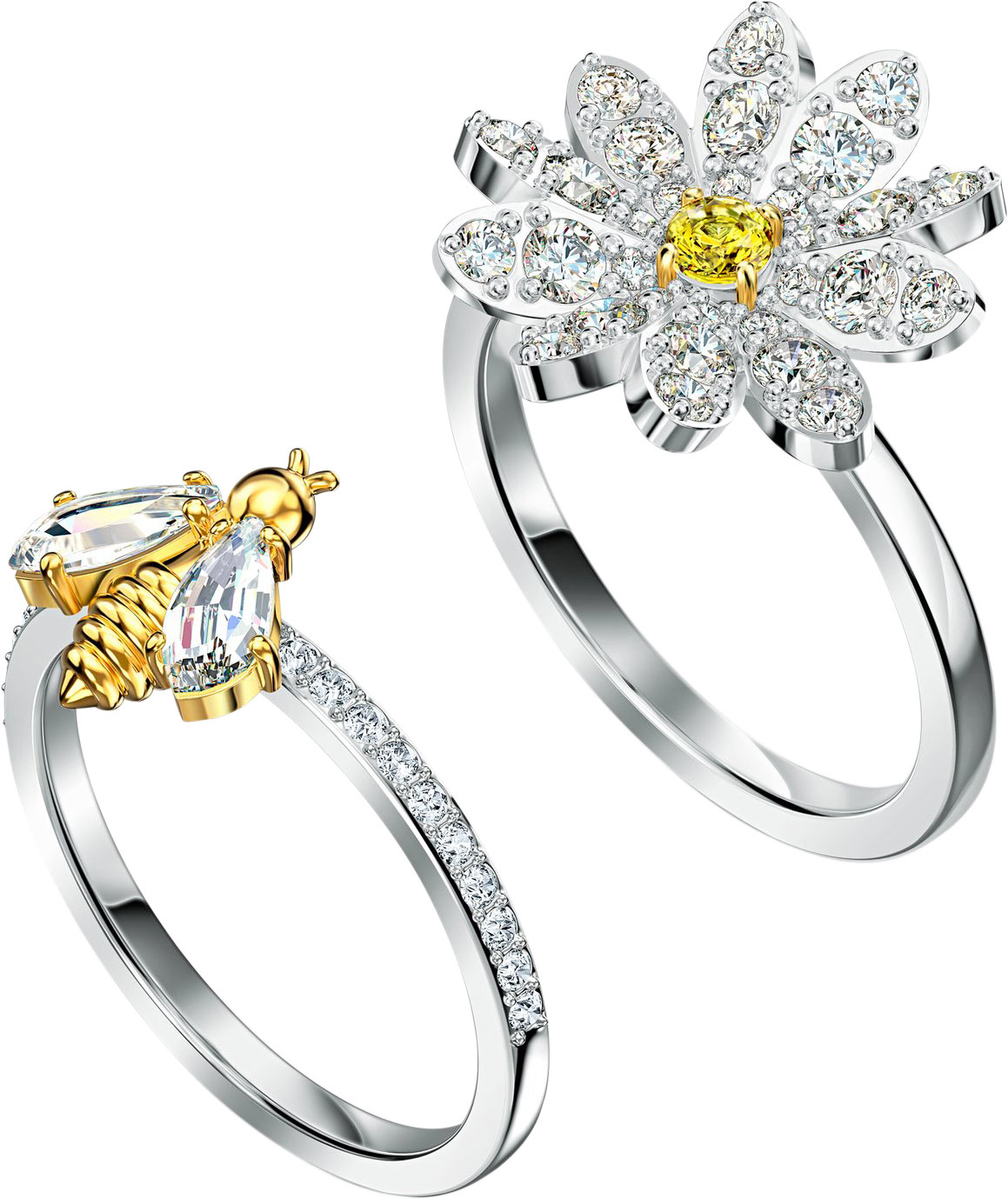 Наборные кольца ''Пчела и цветок'' Swarovski Eternal Flower 5534937