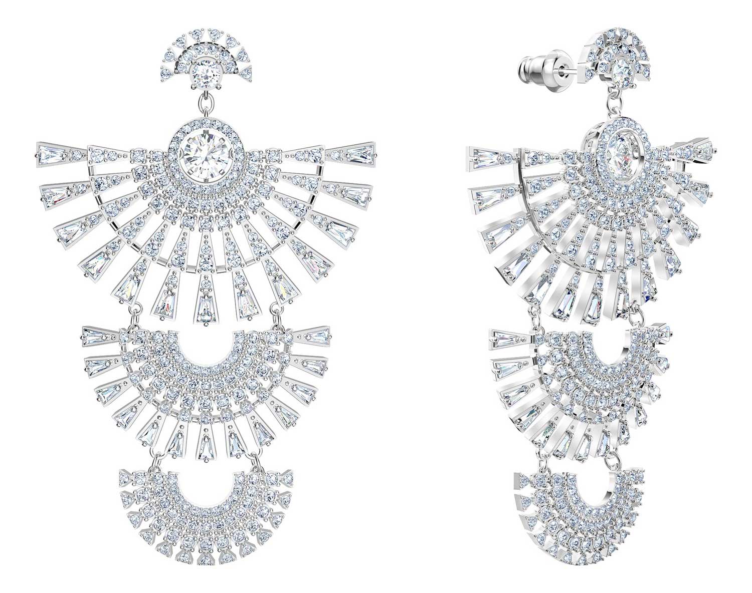 Серьги люстры шандельеры Swarovski Sparkling Dance 5568008
