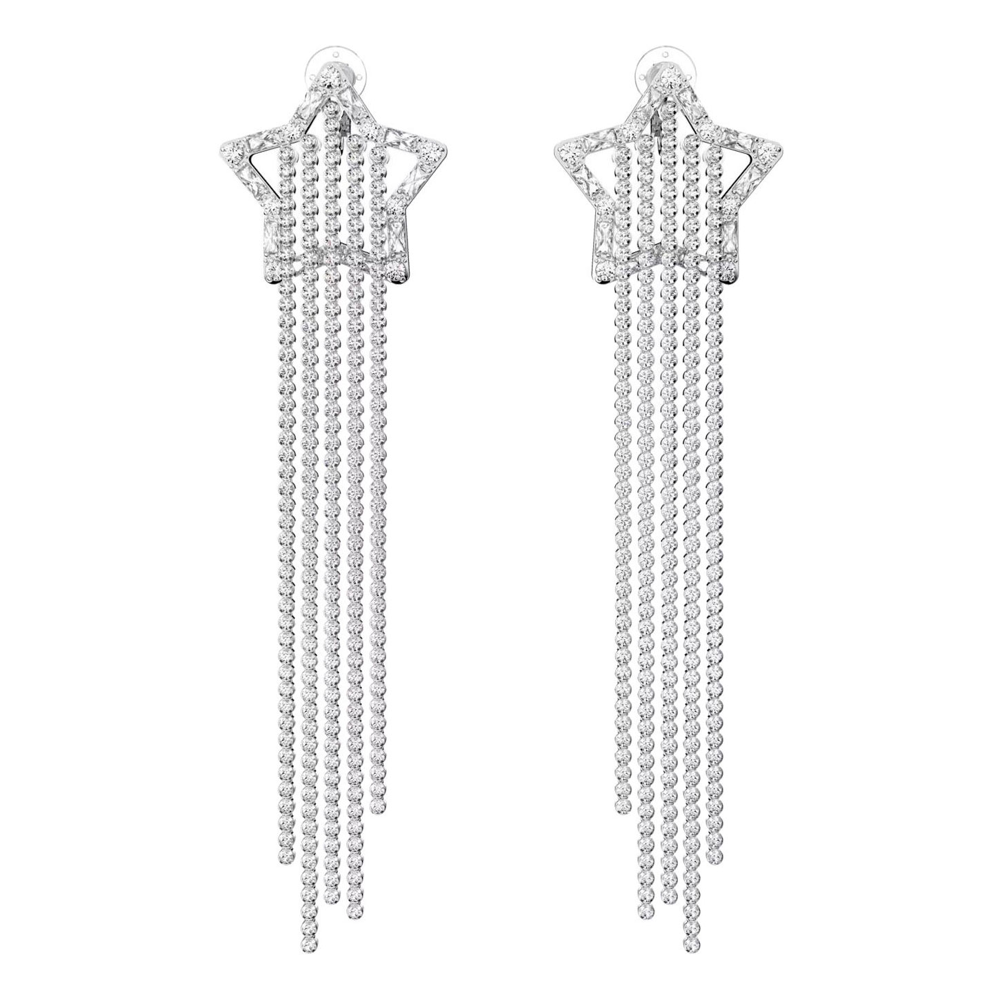 Длинные серьги клипсы Swarovski Stella 5617755