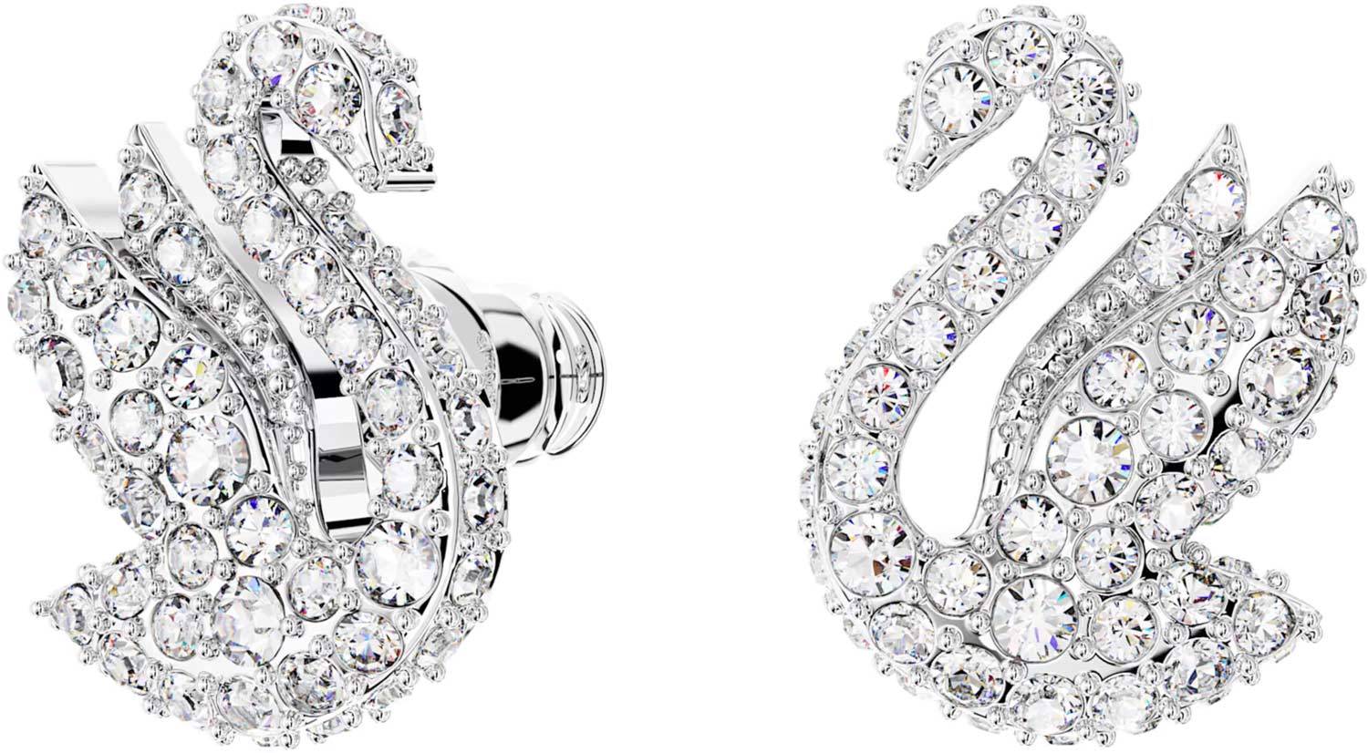 Серьги пусеты гвоздики Swarovski Iconic Swan 5689687-DF
