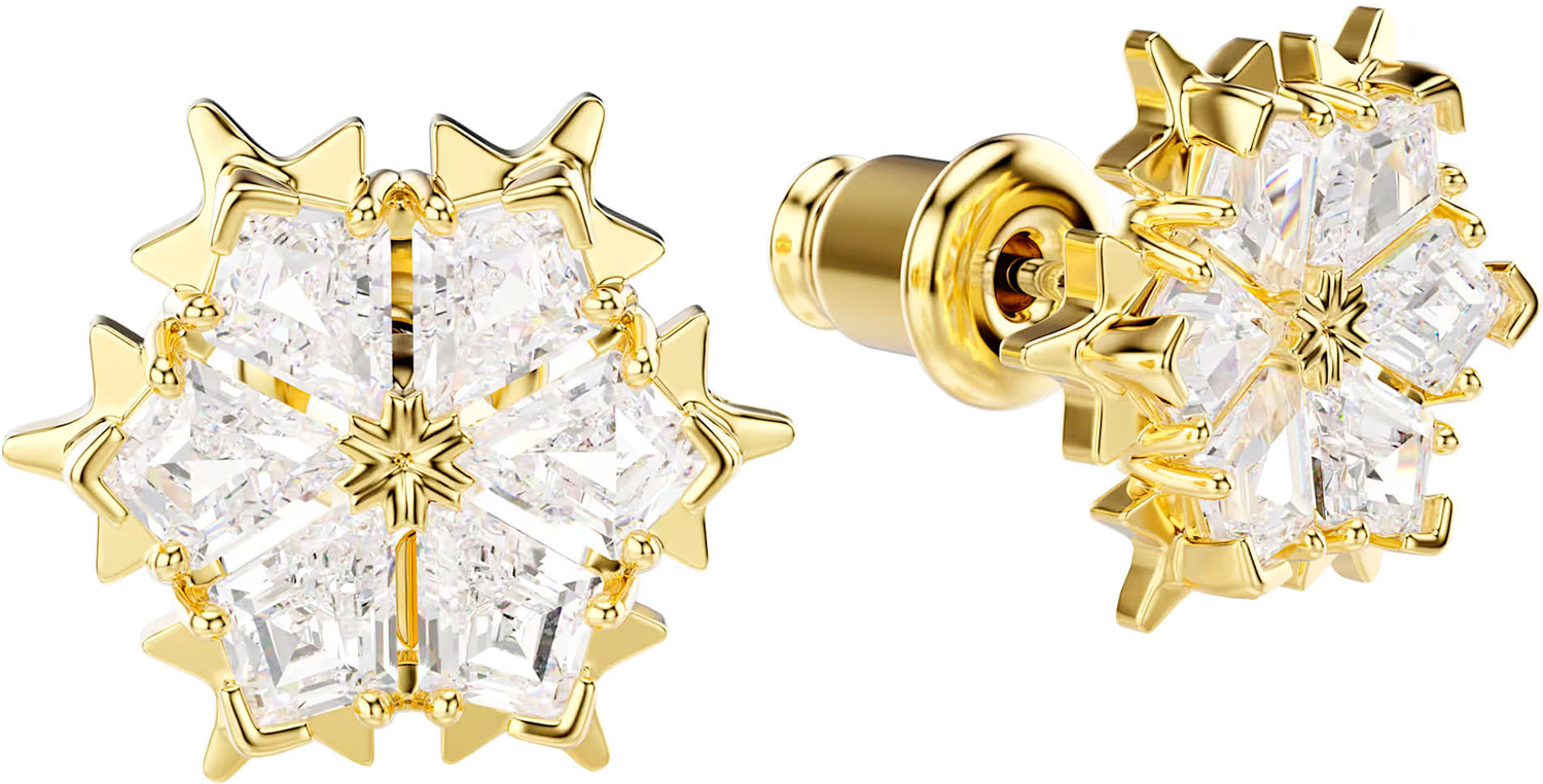 Серьги пусеты-гвоздики ''Снежинки'' Swarovski Magic 5757816