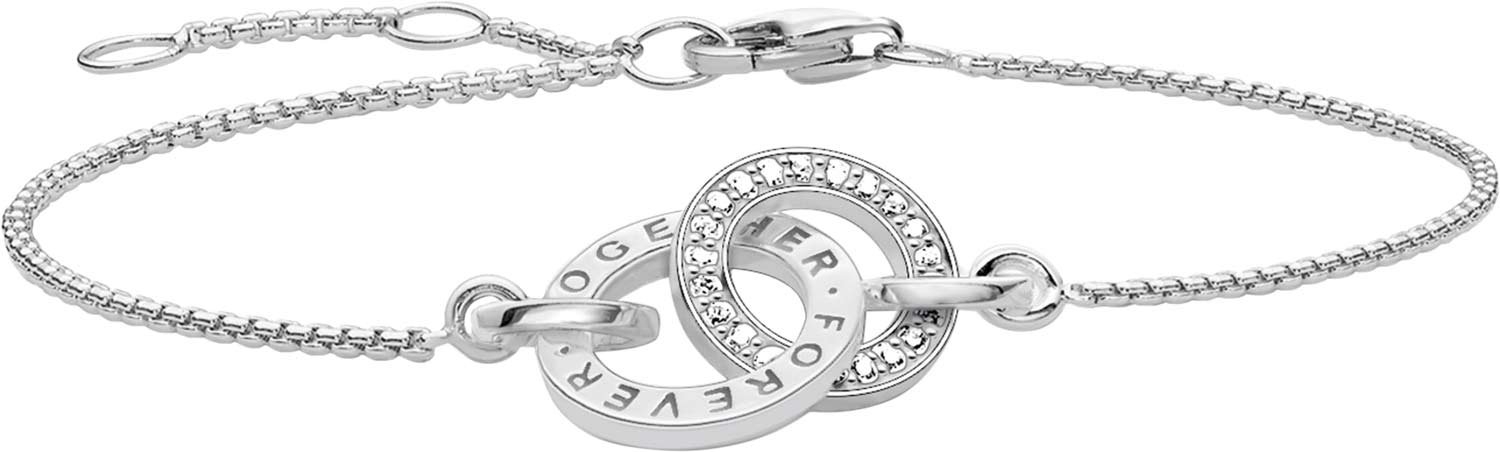 Серебряный браслет цепь ''Forever Together'' Thomas Sabo A1551-051-14 с фианитами