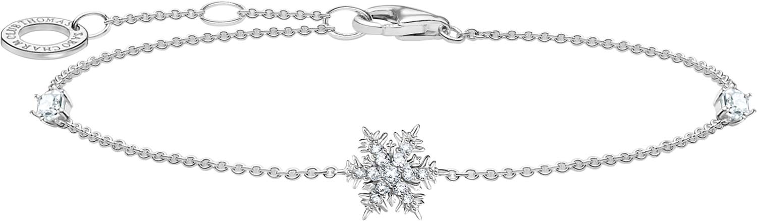 Серебряный браслет цепь ''Снежинка'' Thomas Sabo A2082-051-14 с фианитами