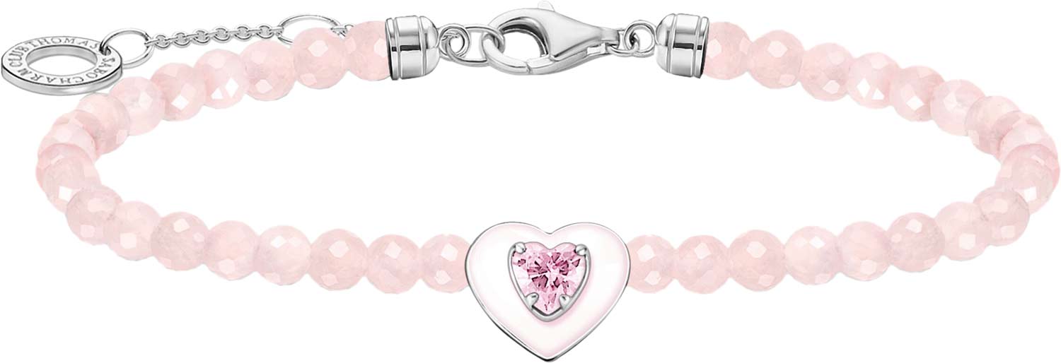 Браслет из бусин ''Сердце'' Thomas Sabo A2092-035-9 с эмалью, кварцем, фианитом