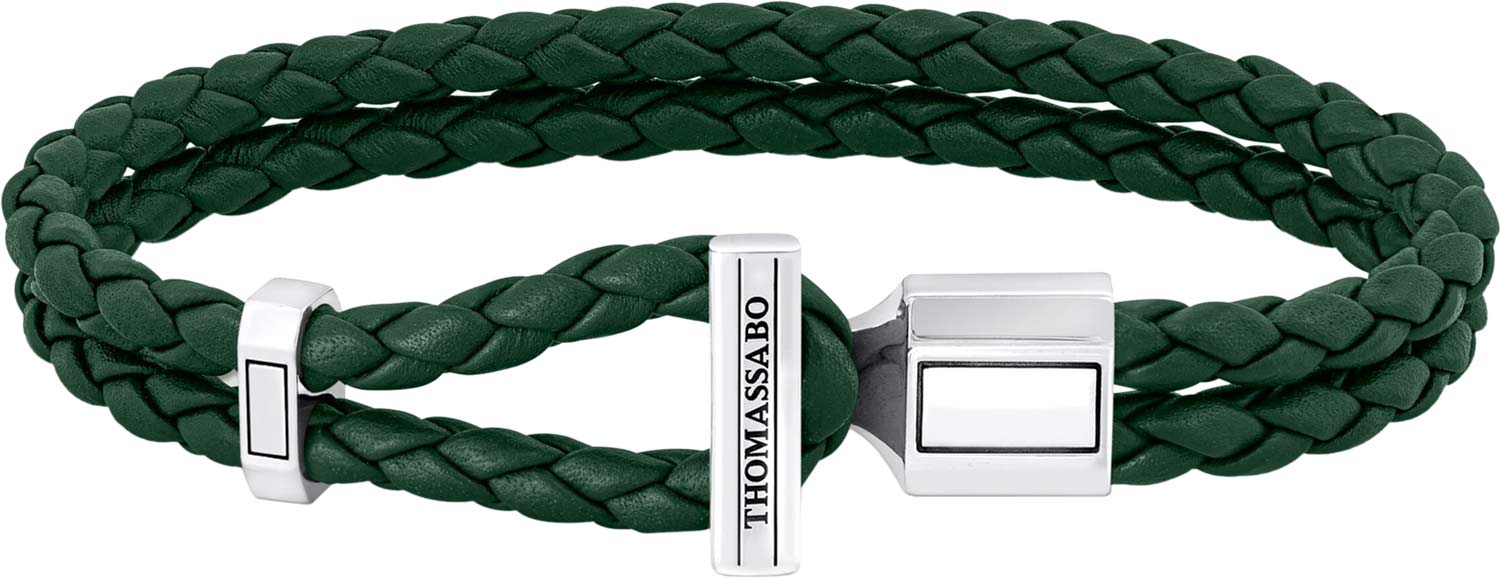 Мужской кожаный плетеный браслет Thomas Sabo A2148-682-6