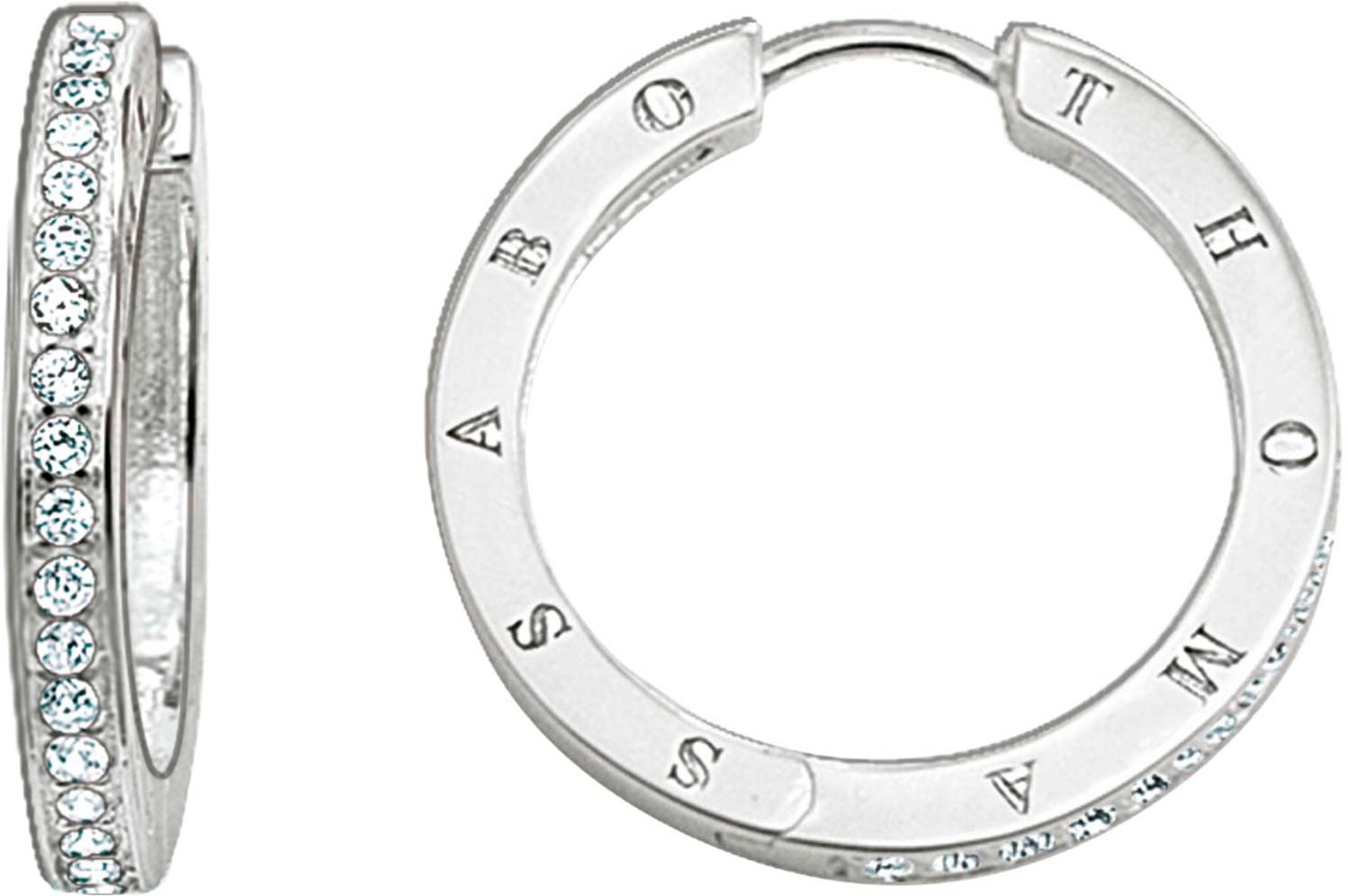 Серебряные серьги кольца конго Thomas Sabo CR528-051-14 с фианитами