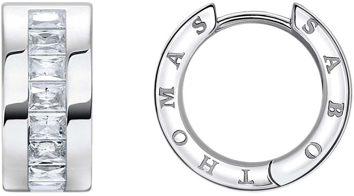 Thomas Sabo Orecchini A Bottone In Argento Con Zirconia Cubica - Modello H1670-051-14