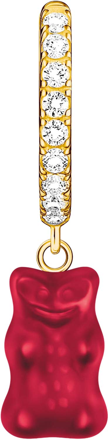 Серебряная одиночная серьга с подвеской ''Haribo'' Thomas Sabo CR726-414-10 с хрустальным стеклом, фианитами
