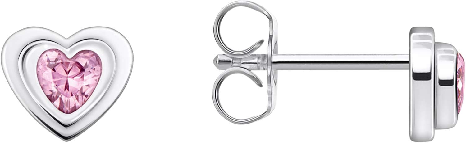 Серебряные серьги пусеты-гвоздики ''Сердце'' Thomas Sabo H2271-643-9 с фианитами
