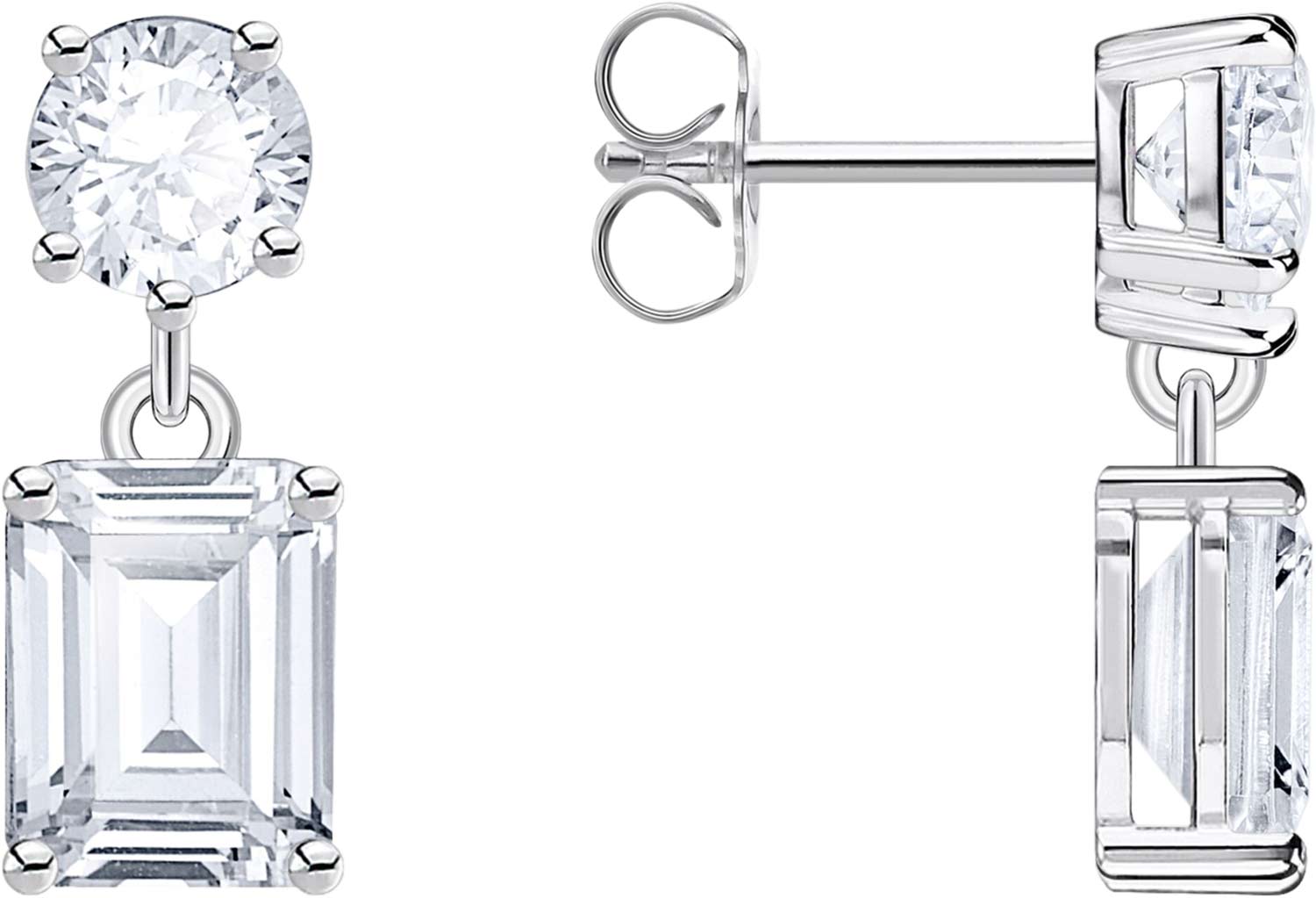 Серебряные серьги с подвесками Thomas Sabo H2276-051-14 с фианитами