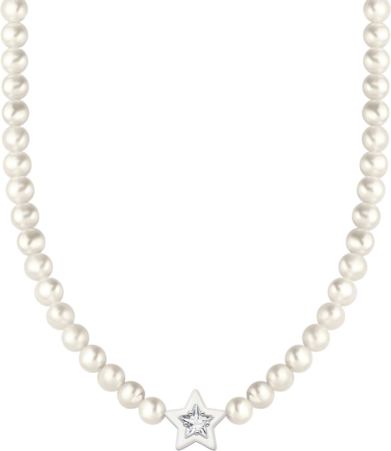 Бусы ''Звезда'' Thomas Sabo KE2198-149-14 с эмалью, жемчугом, фианитами