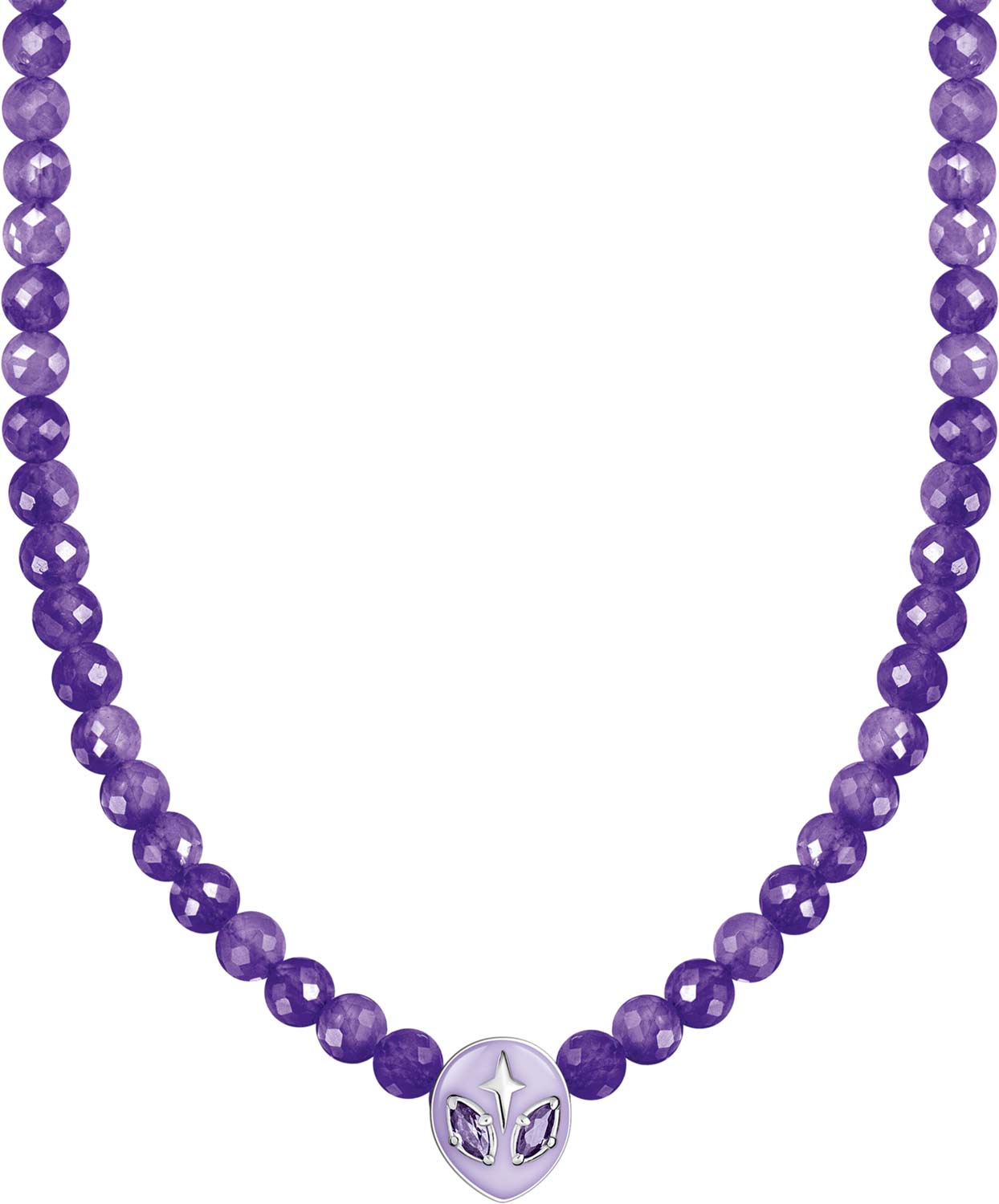 Бусы ''Инопланетянин'' Thomas Sabo KE2199-041-13 с эмалью, искусственным аметистом, фианитами