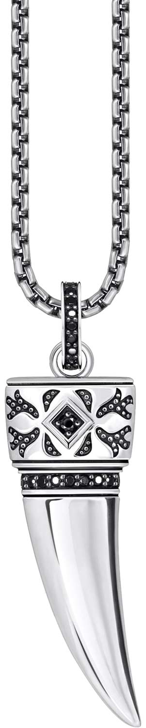 Серебряная подвеска на цепочке ''Волчий клык'' Thomas Sabo KE2202-643-11 с фианитами
