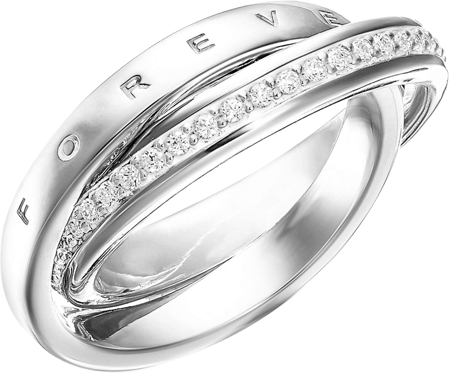 Серебряное кольцо ''Forever Together'' Thomas Sabo TR2099-051-14 с фианитами