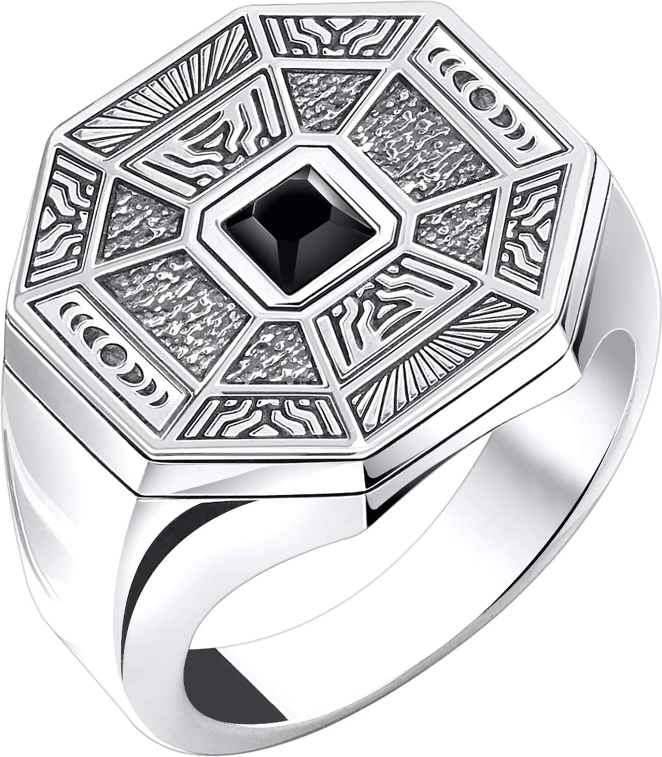 Мужская серебряная печатка перстень Thomas Sabo TR2431-507-11 с ониксом