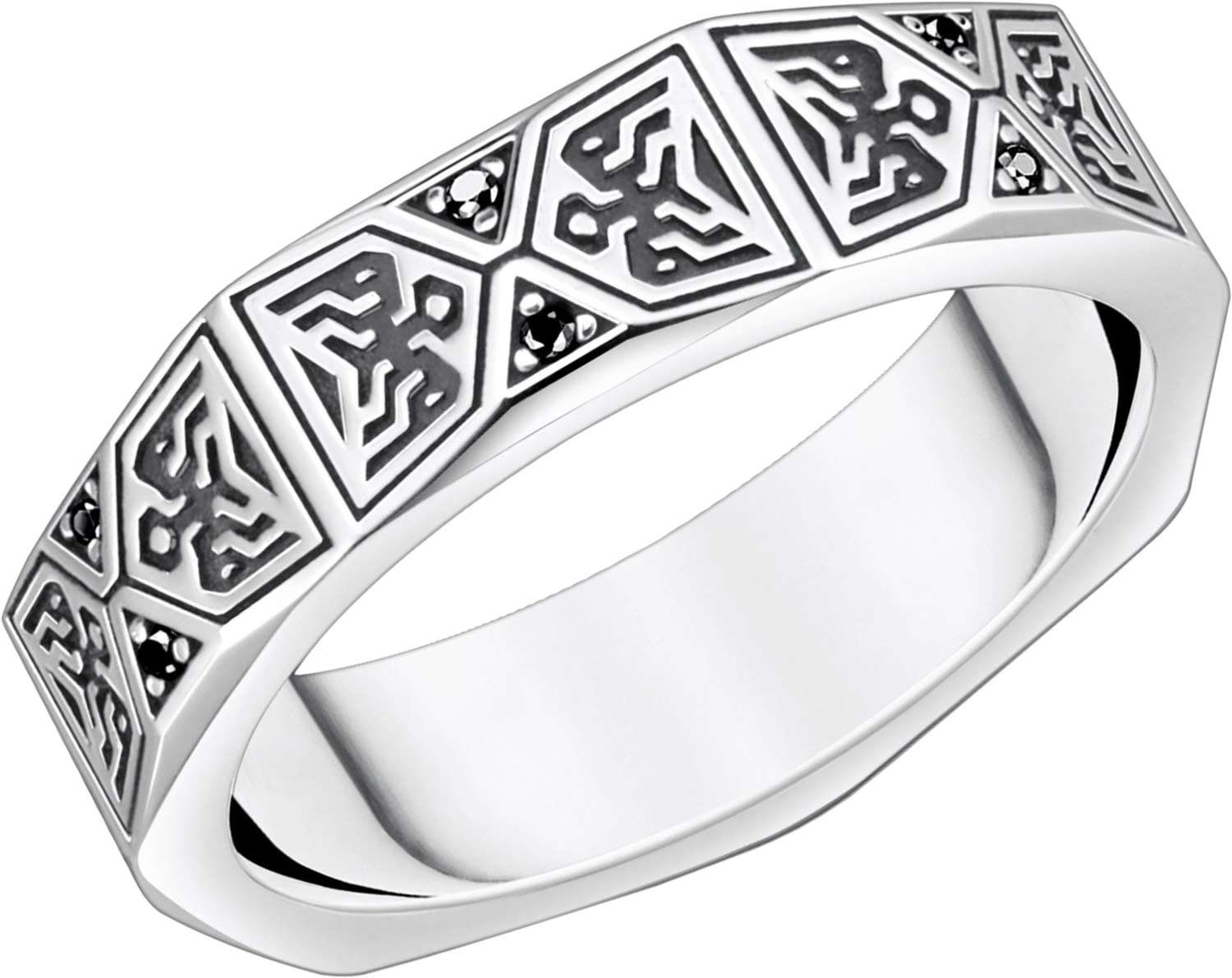 Мужское серебряное кольцо Thomas Sabo TR2432-643-11 с фианитами