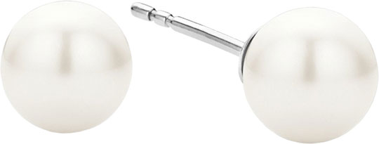 Серебряные серьги шарики Ti Sento 7386PW с жемчугом