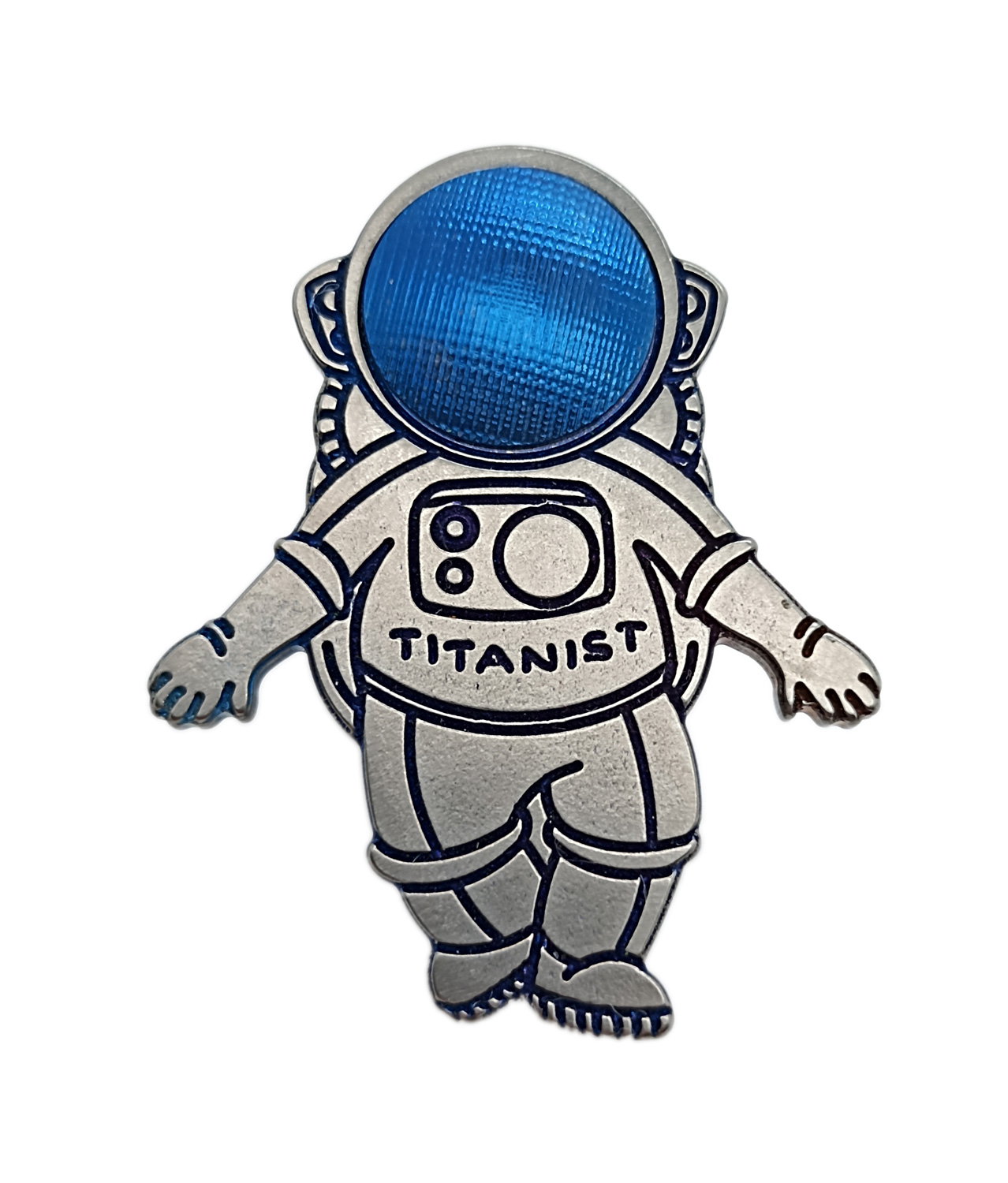 Титановая брошь ''Космонавт'' Titanist TS-B0002