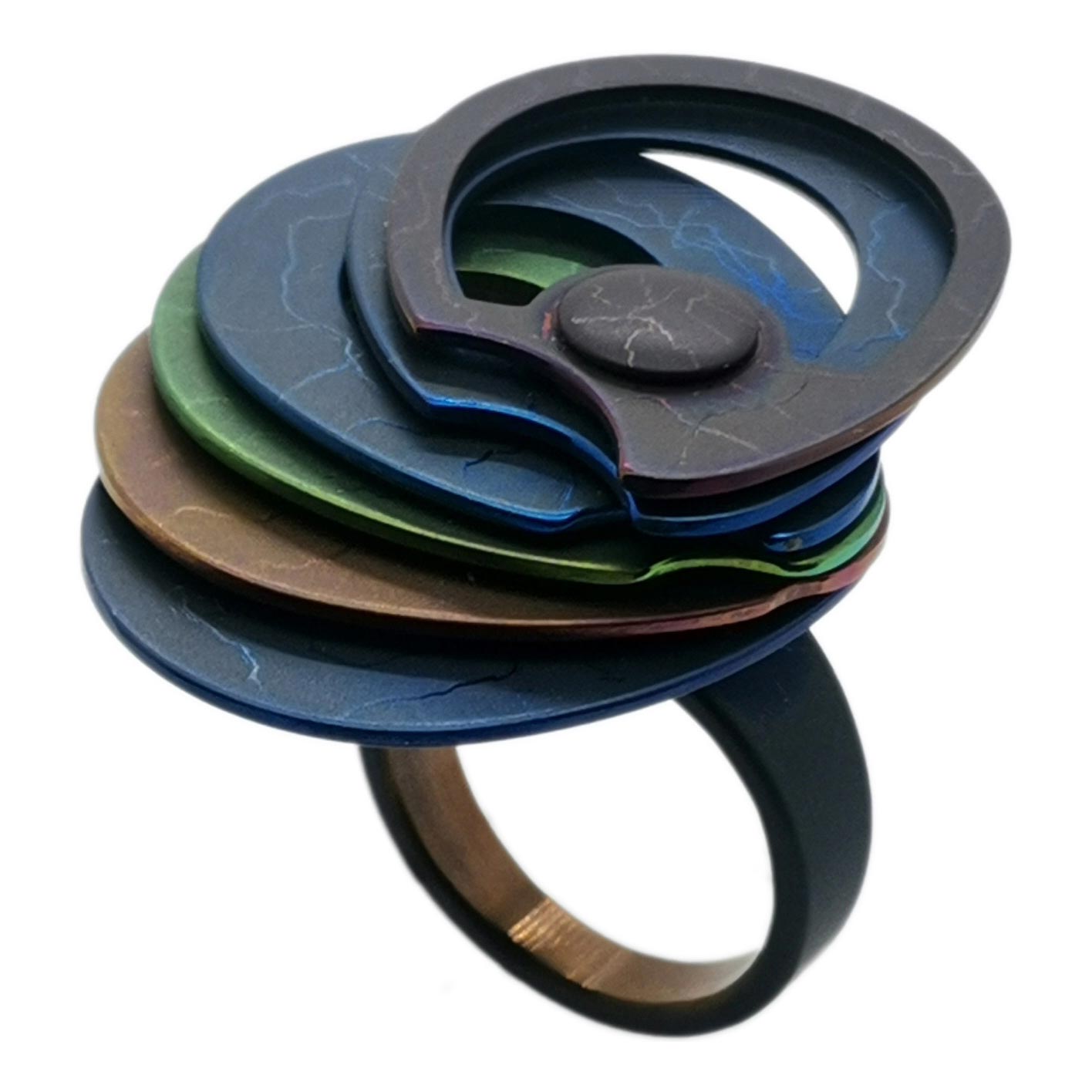 Титановое кольцо ''Палитра'' Titanist TS-R0168