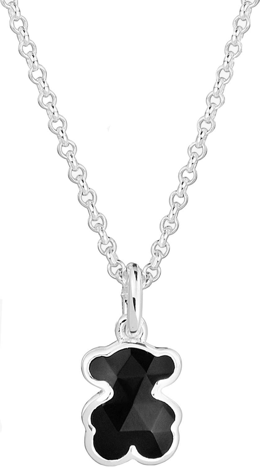 Серебряный кулон на цепочке TOUS Icon Color 1004286800 с ониксом