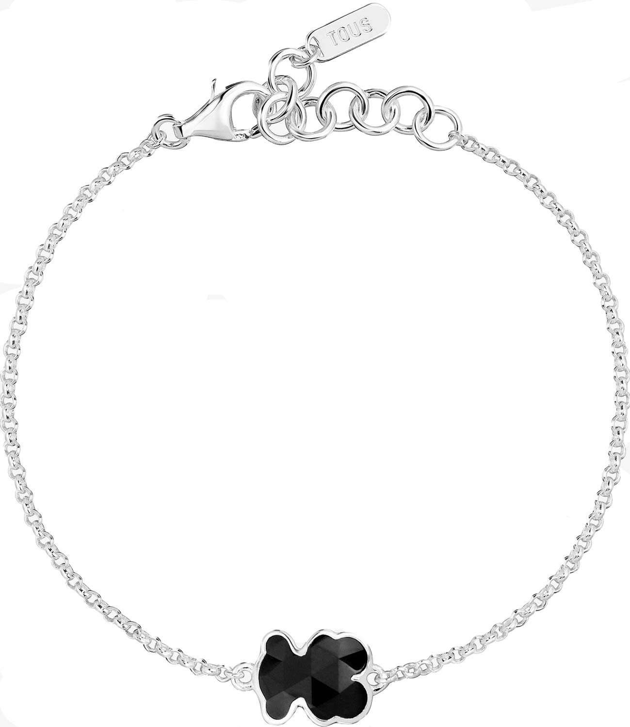 Серебряный браслет цепь TOUS Icon Color 1004287800 с ониксом
