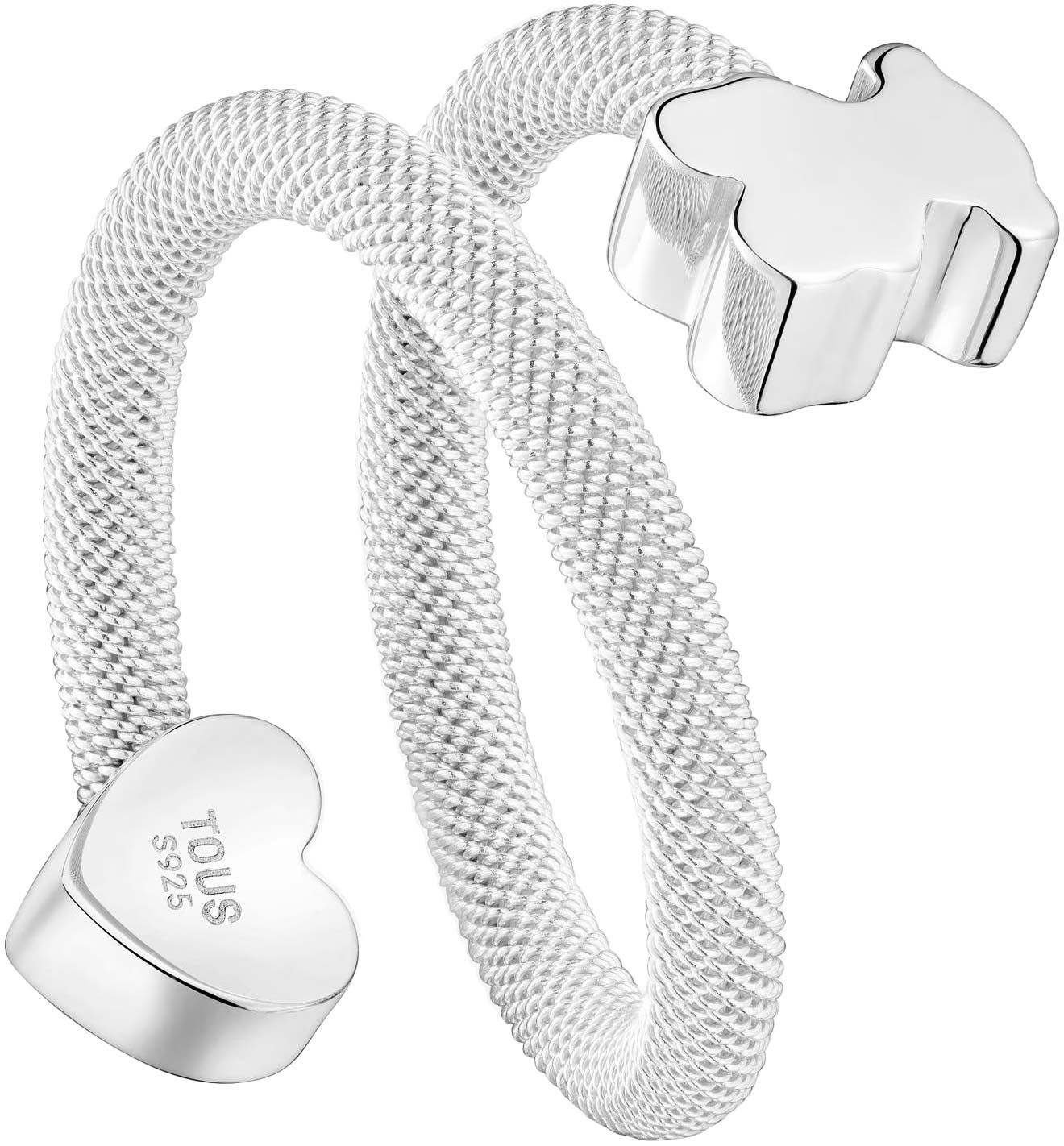 Открытое серебряное кольцо TOUS Icon Mesh 1004500512