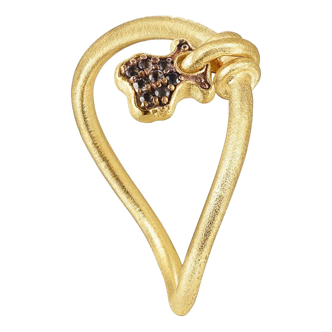 Кольцо из серебра (вермель) с подвеской TOUS Luah 111365550 с кварцем