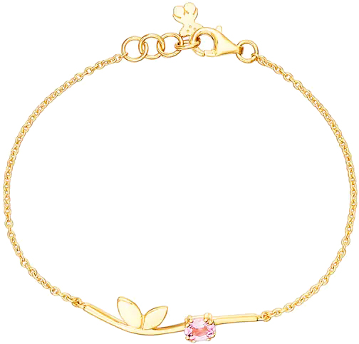 Браслет из серебра (вермель) TOUS Fragile Nature 118651590 с аметистом