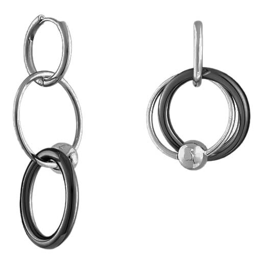 Серьги кольца конго с подвесками из серебра TOUS Plump 211543670