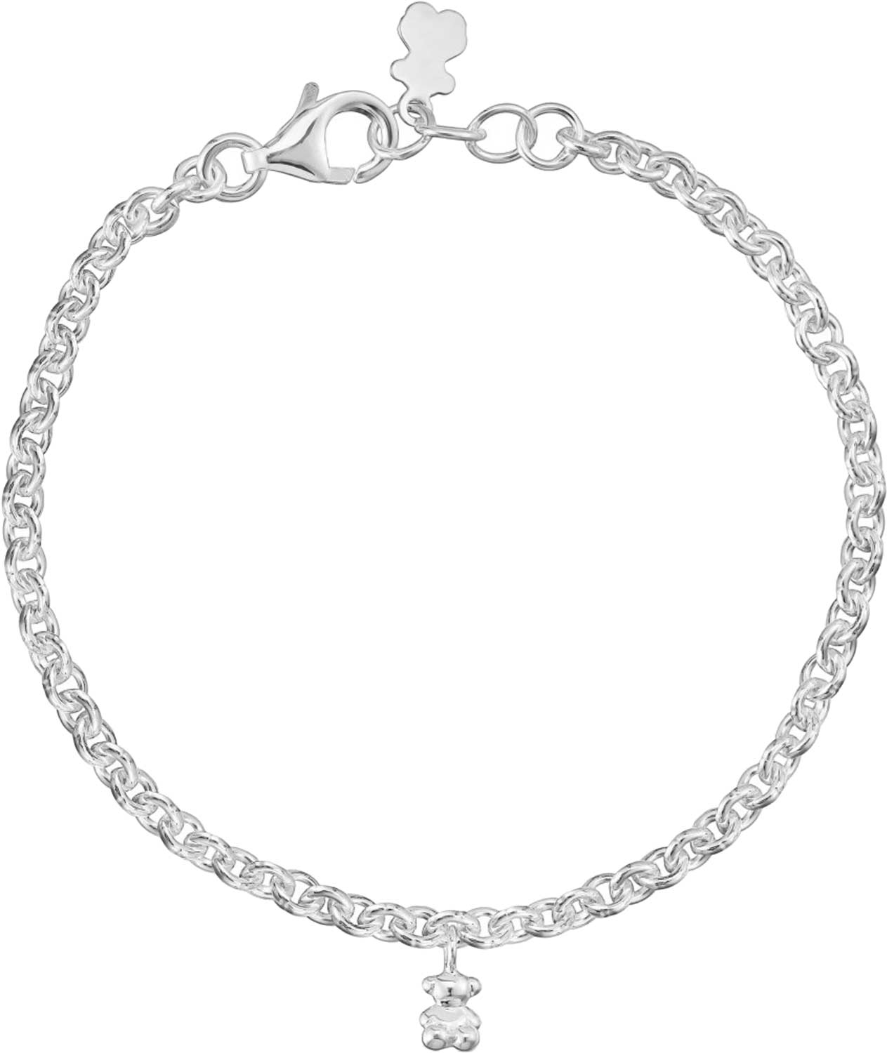 Серебряный браслет цепь с подвеской TOUS Bold Bear 311561660