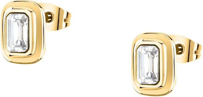 Стальные серьги пусеты-гвоздики Trussardi TJAXA28 с фианитами