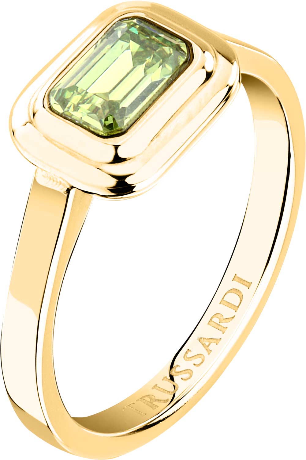 Стальное кольцо Trussardi TJAXA30014 c цирконом