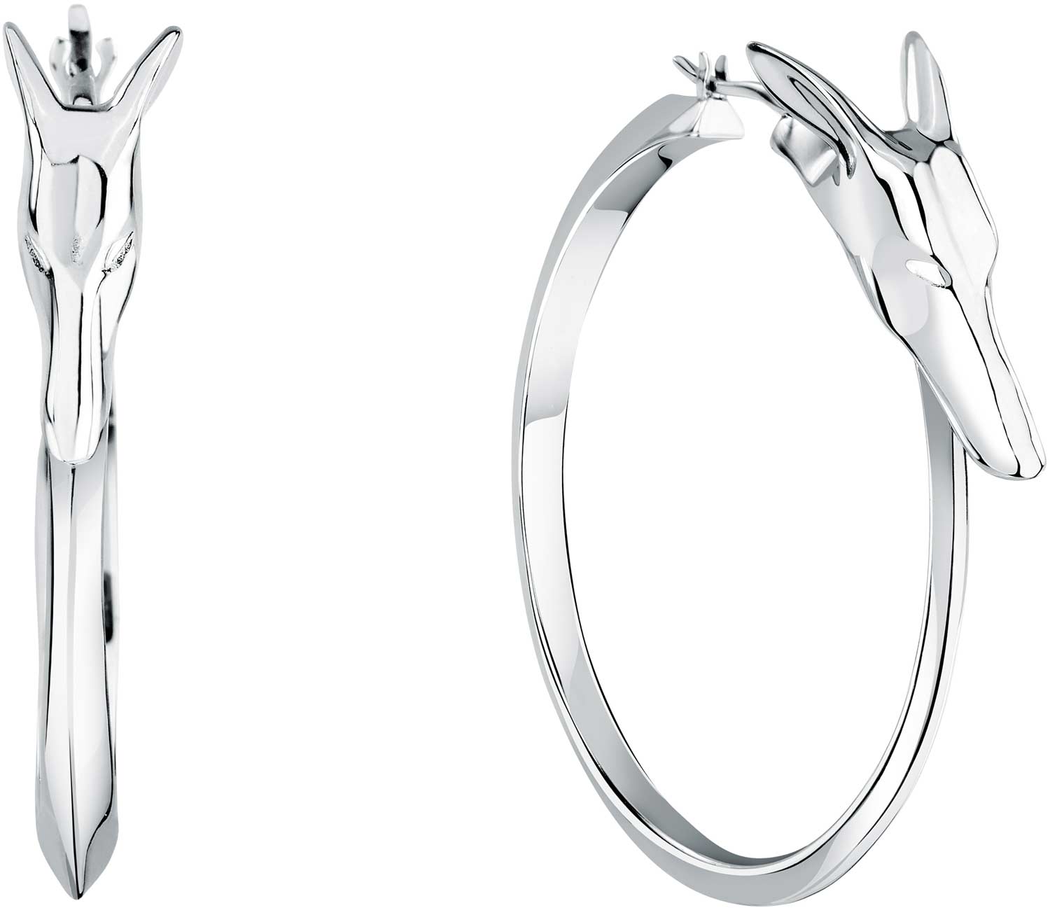 Стальные серьги кольца конго Trussardi TJAXB04