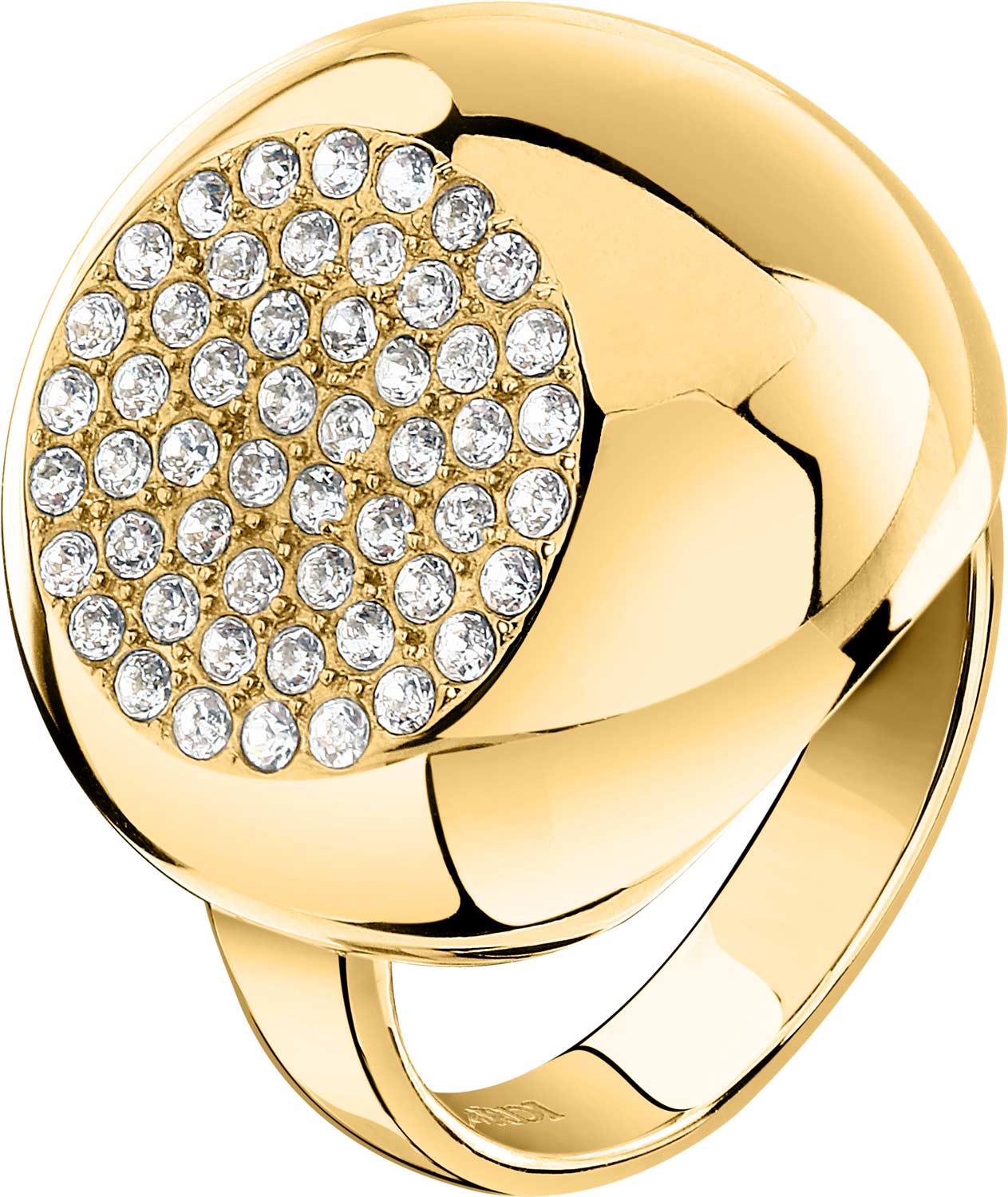 Женский стальной перстень Trussardi TJAXC101016 с кристаллами