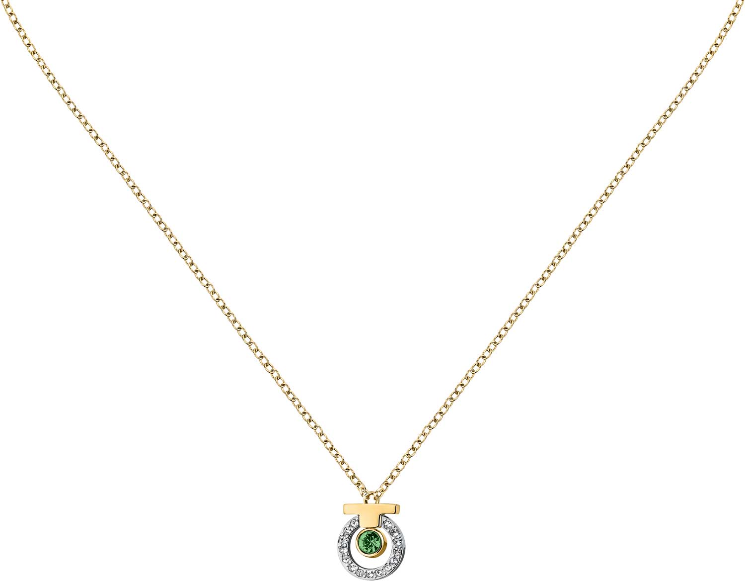 Стальная подвеска на цепочке Trussardi TJAXC54 с кристаллами