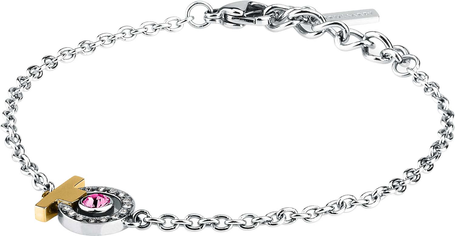 Стальной браслет цепь Trussardi TJAXC57 с кристаллами