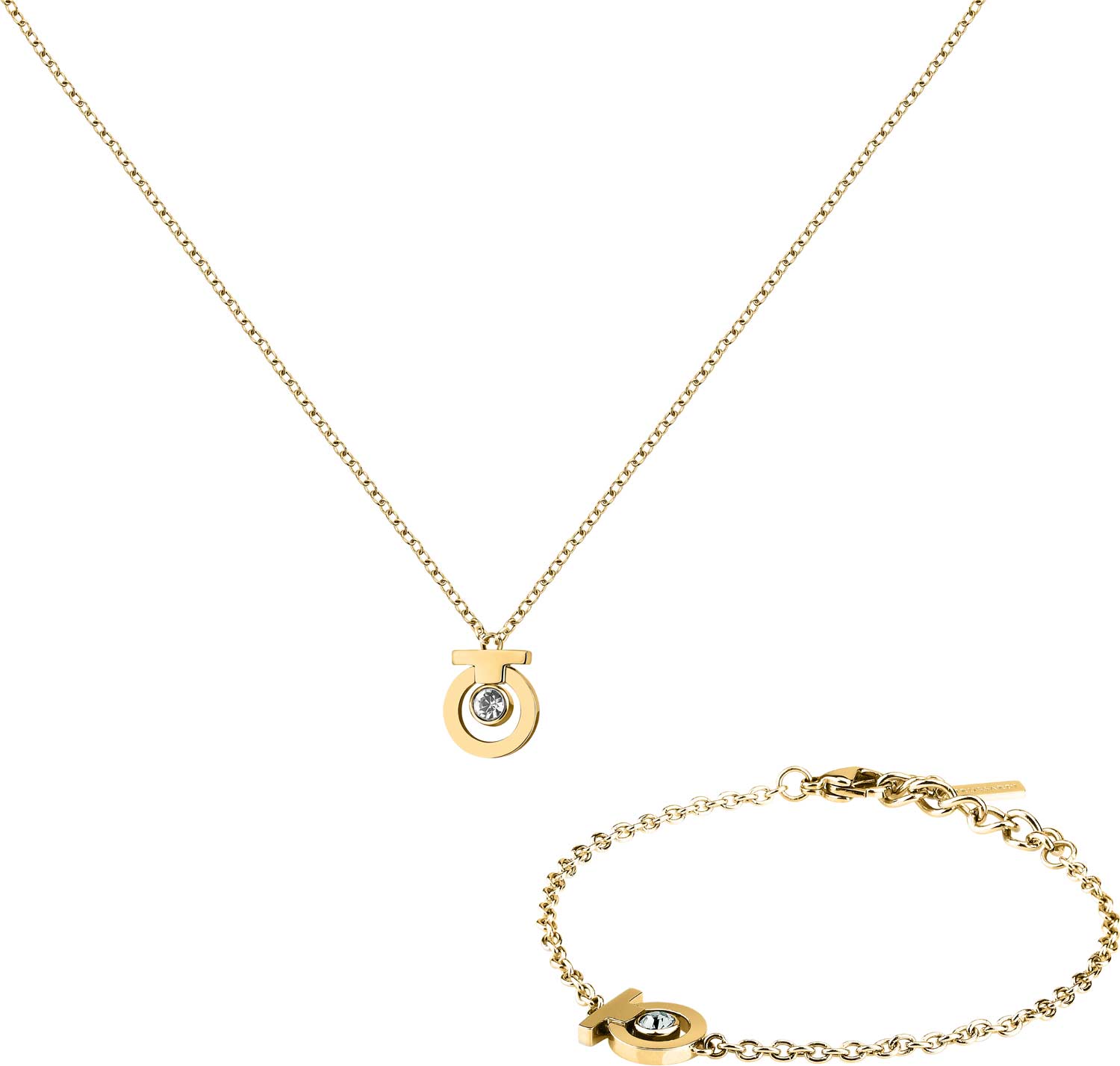 Набор стальных украшений Trussardi TJAXC66 с кристаллом