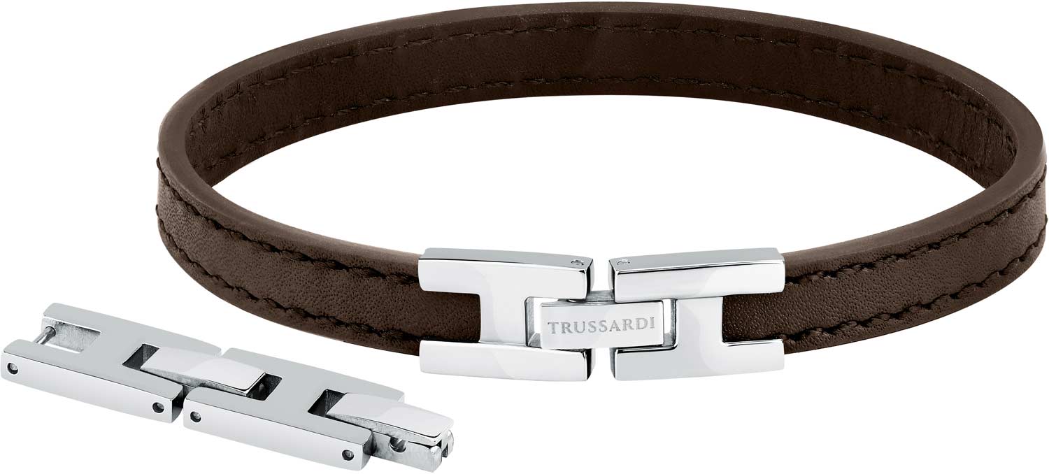 Мужской кожаный браслет Trussardi TJAXZ02