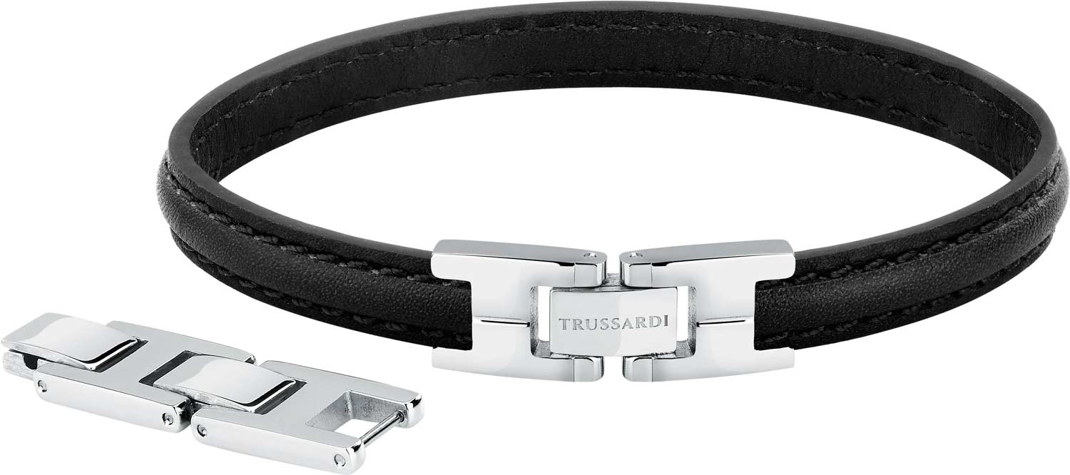 Мужской кожаный браслет Trussardi TJAXZ03