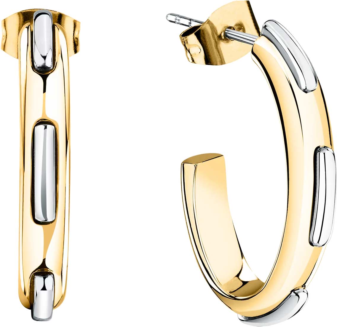 Стальные серьги полукольца Trussardi TJAYY09